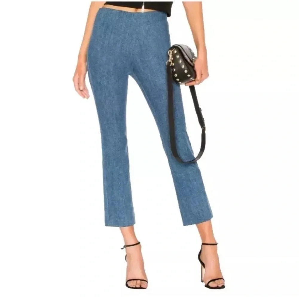 Rag & Bone Hina High Waist Denim Pants Cropped Jeans Flat Front Clean Ambra 8